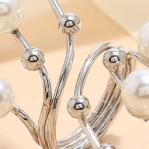 Pearl Bypass Ring - Styled on hand